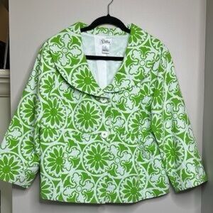 Lilly Pulitzer Lime Green Floral Women's Blazer
